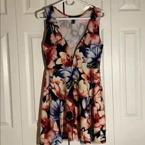 Floral Deep V Dress